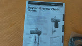 Dayton 452R35 Electric Chain Hoist 15FT Lift 1000 lb 1,000 230V 460V