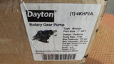 Dayton 4KHF6 Rotary Gear Pump Head Bronze 1in NPT 1" 125 PSI Pedestal