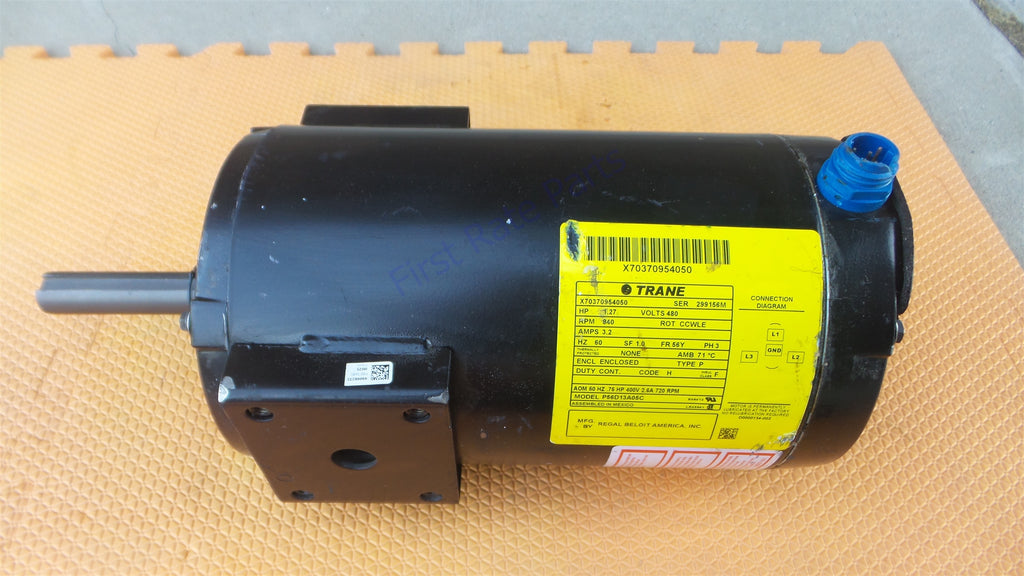 Trane MOT13882 Motor P56D13A05C X70370954050 1.27 HP 480V 3PH 840 RPM